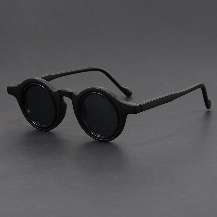 Handgefertigte Retro-Sonnenbrille mit Tofu-Pudding-Rahmen Damen-Retro-Sonnenbrille mit dickem Rahmen