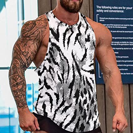 Herrenweste Leopard Print 3D Digital T-Shirt