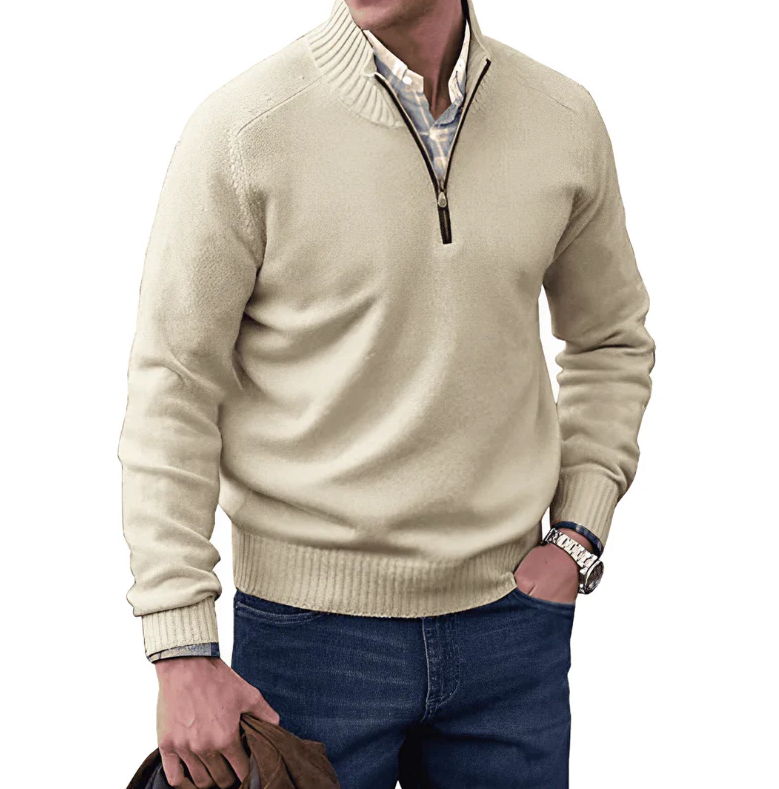 Eleganter Pullover mit Reißverschluss