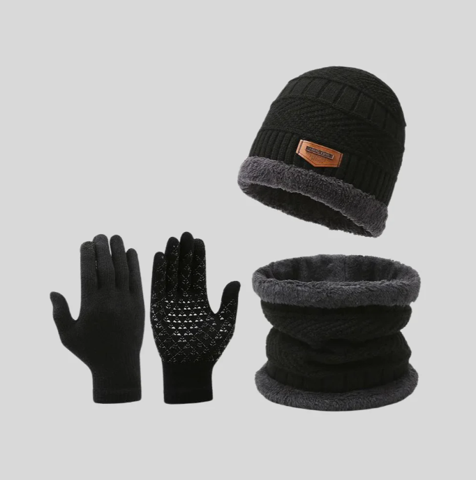 Unisex-Winterset aus dicker Wolle