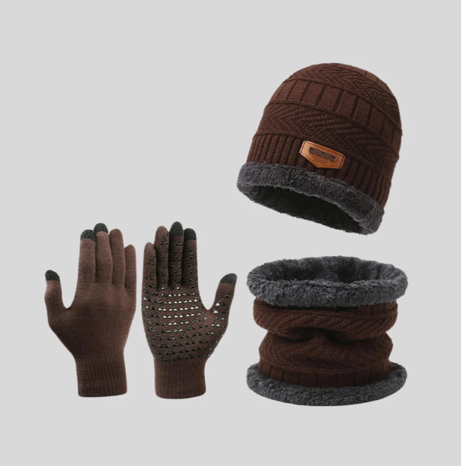 Unisex-Winterset aus dicker Wolle