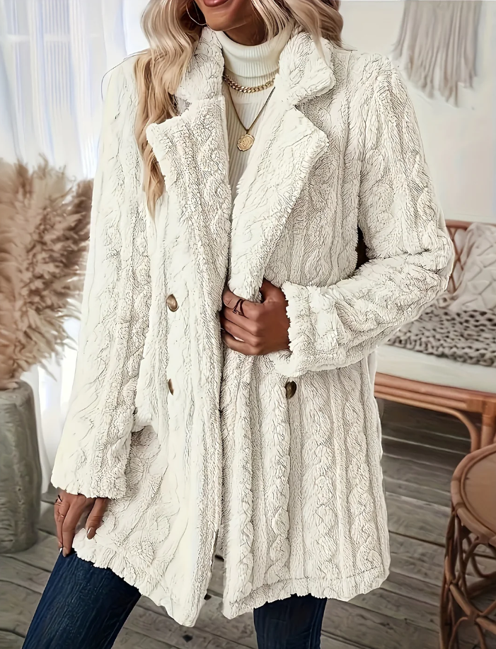 Eleganter, wärmender Damenmantel für Herbst und Winter