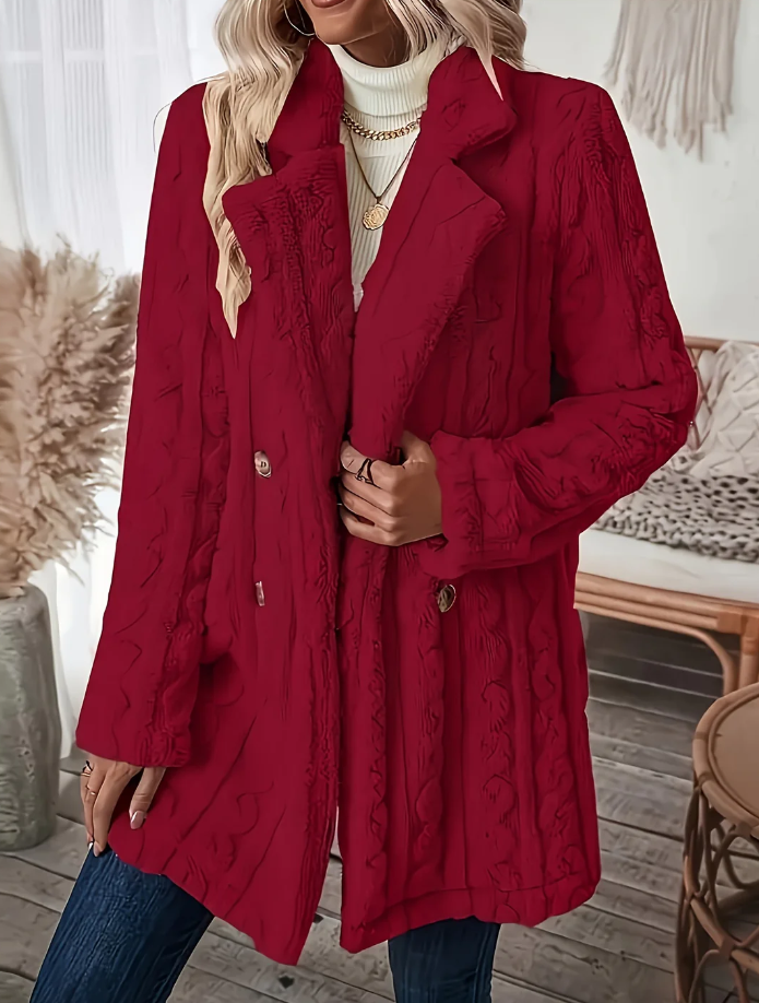 Eleganter, wärmender Damenmantel für Herbst und Winter