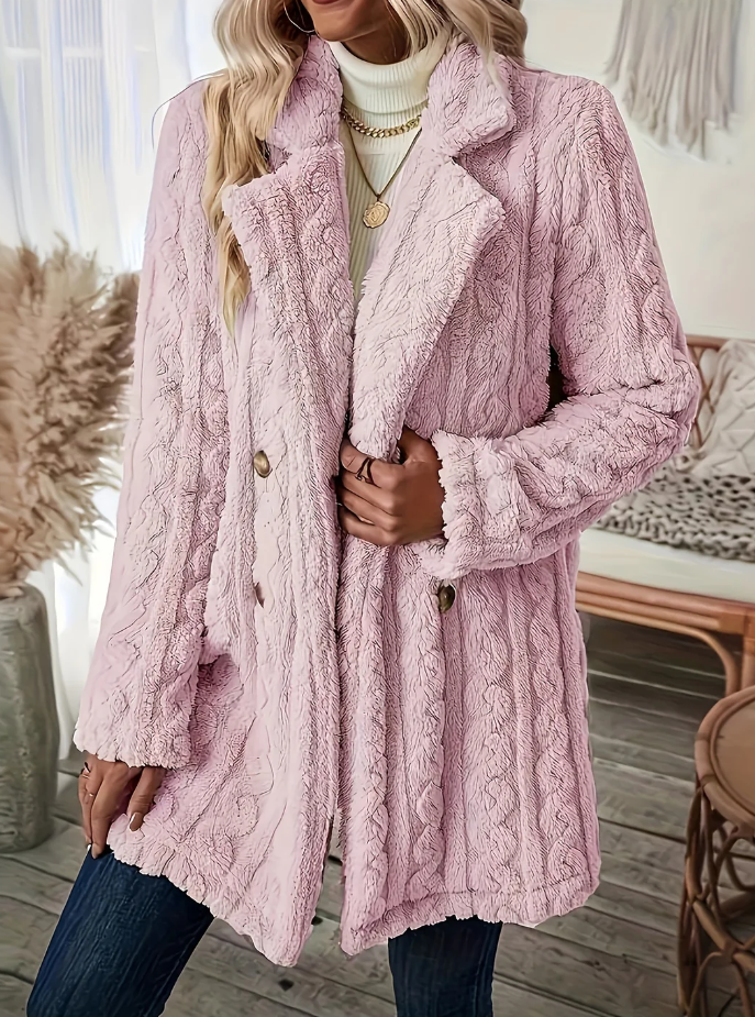 Eleganter, wärmender Damenmantel für Herbst und Winter