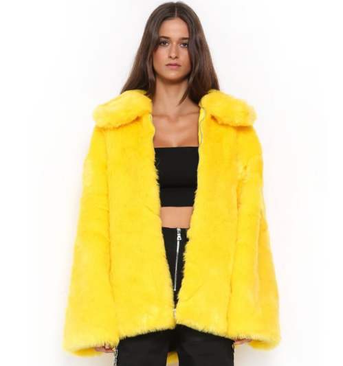 Kunstpelz Boden Cooler Gothic Pelz Mantel Jacke