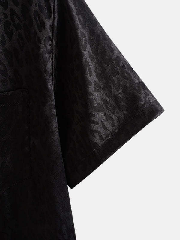 Holiday Jacquard-Hemd mit Leopardenmuster für Männer