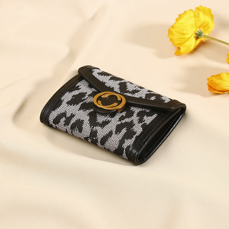 Neue Leopard Print Frauen Brieftasche Multi-Card-Slot Münze Geldbeutel All-in-One-Kupplung Karteninhaberin