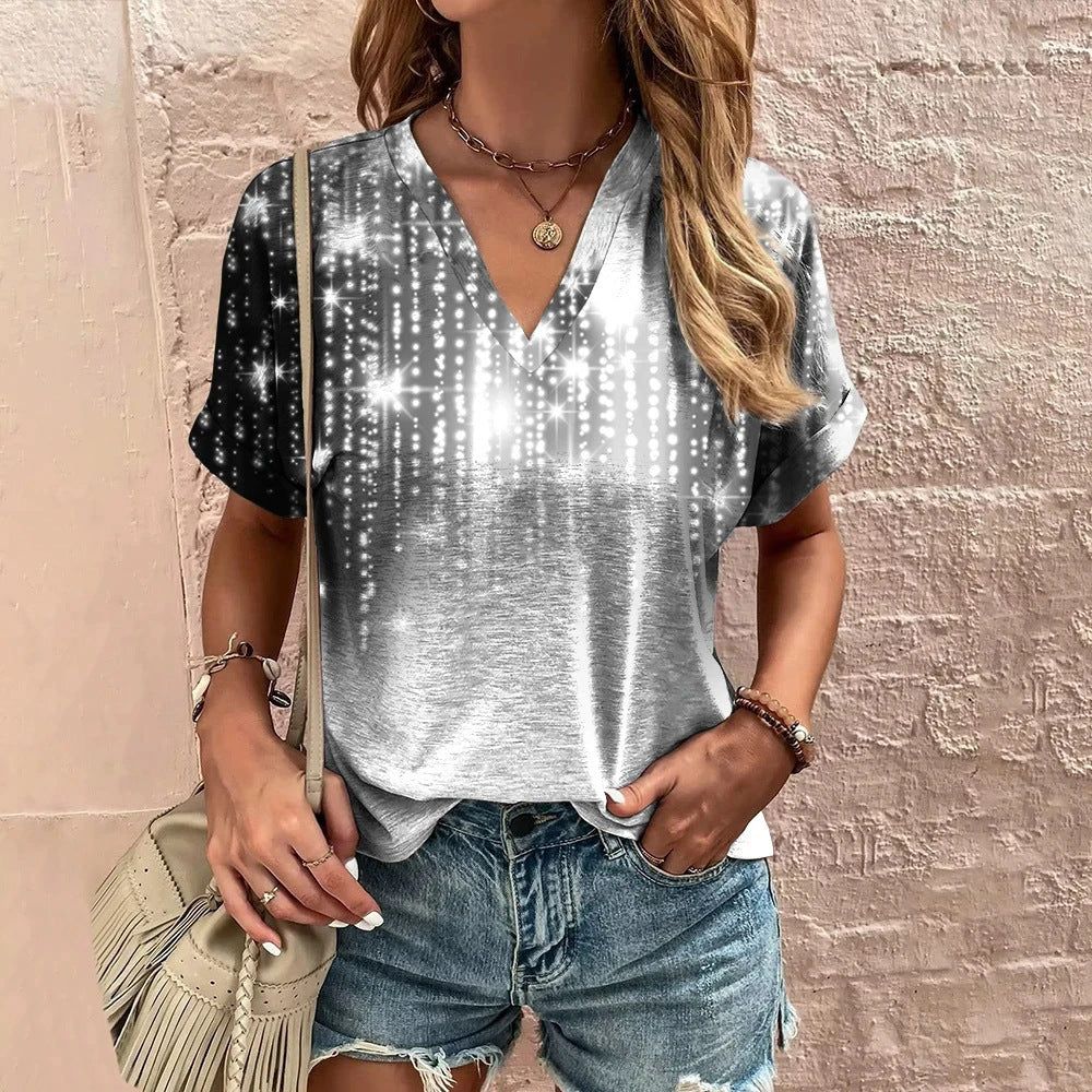 Summer Fashion Leopard Print Casual T-shirt