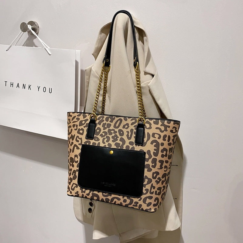 Leopardenmuster Herbst Schulter Achsel Tasche