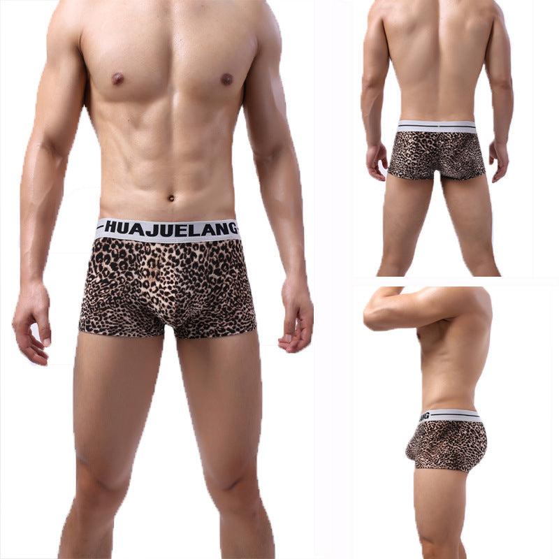 Herrenmode Leopardendruck Slip mit niedriger Taille