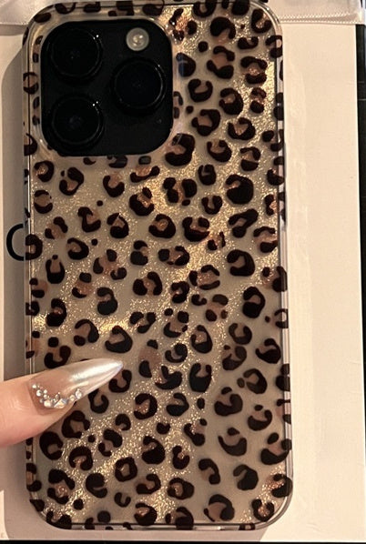Neue All-inclusive hochwertige Feder Garn braun Leopard gedruckt Telefon Fall