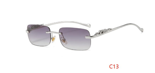 Retro-Leopardenkopf-Metall-Sonnenbrille Grenzüberschreitende Brille