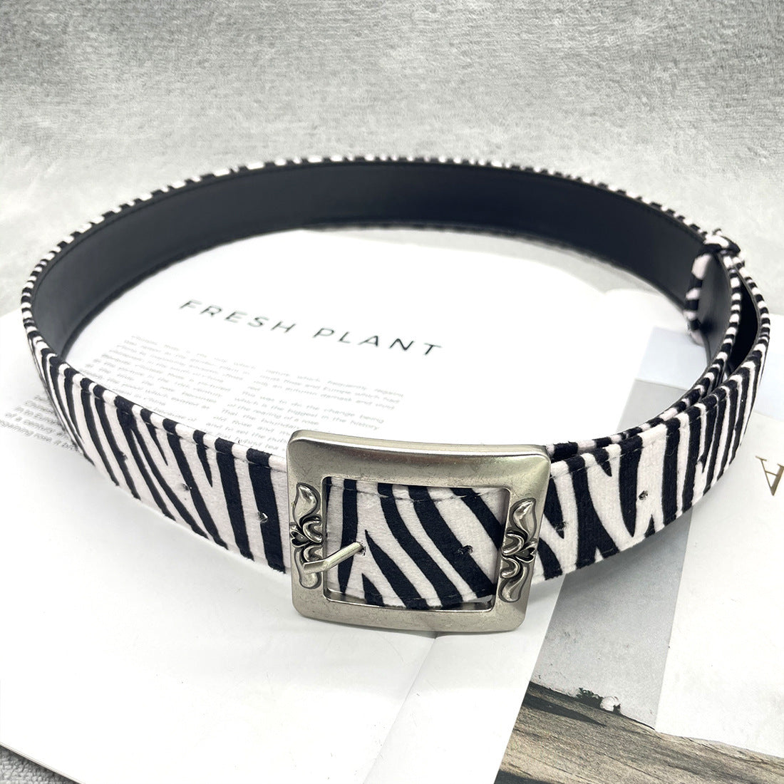 Leopard Print and Zebra Print Gürtel New Simple Style Taille