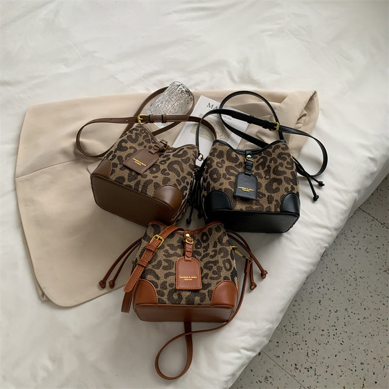 Retro Kleine Tasche Weibliche Mode Leopard Print