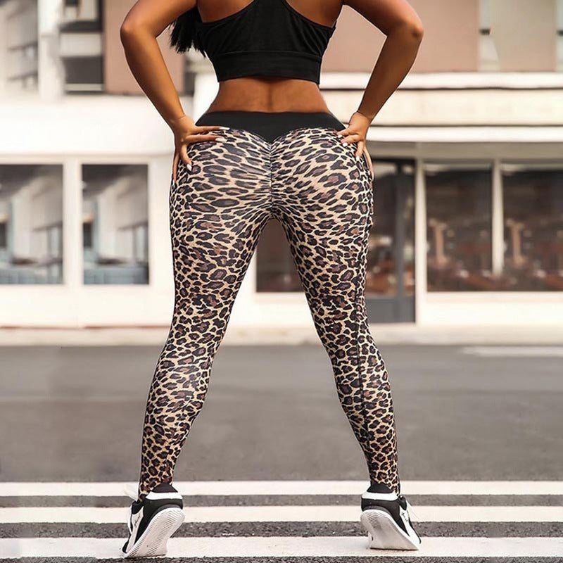 Hip Lifting Leopard Yoga Sport Leggings