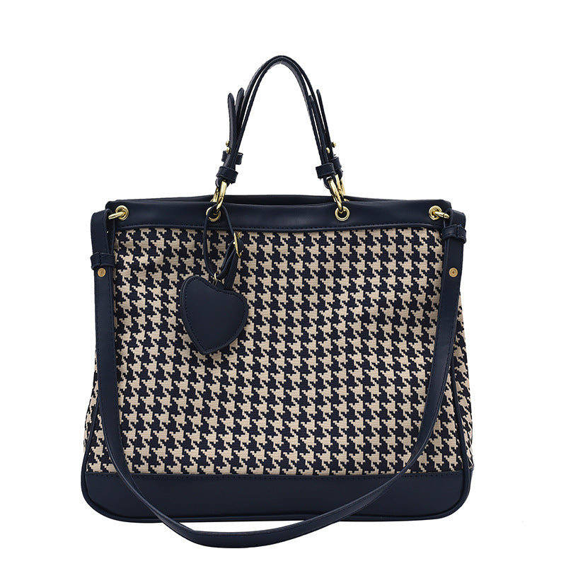 Houndstooth-Leoparden-Tasche