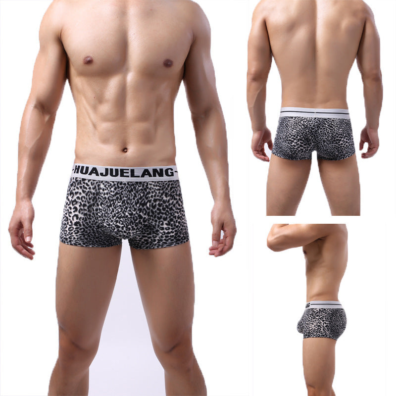 Herrenmode Leopardendruck Slip mit niedriger Taille