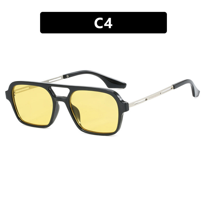 Neue Retro-Sonnenbrille mit quadratischem Rahmen für Männer
