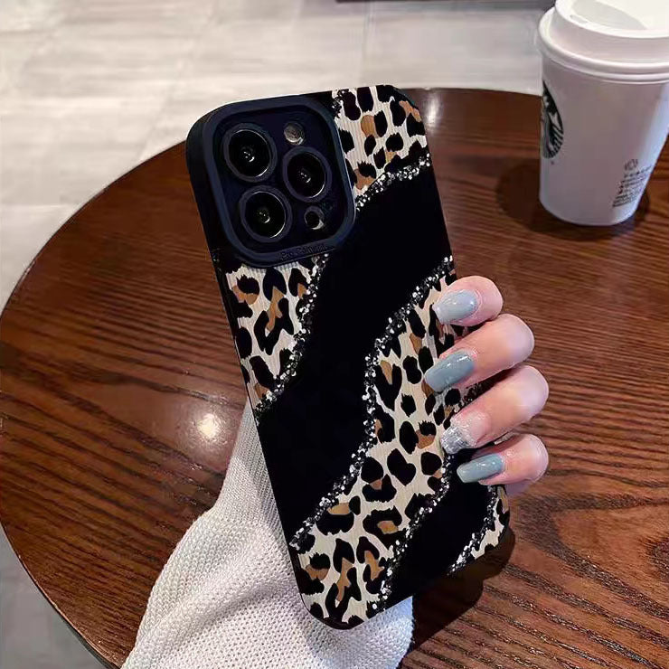 Nische Leopard Vertikale Muster Drop-resistente Telefon Fall