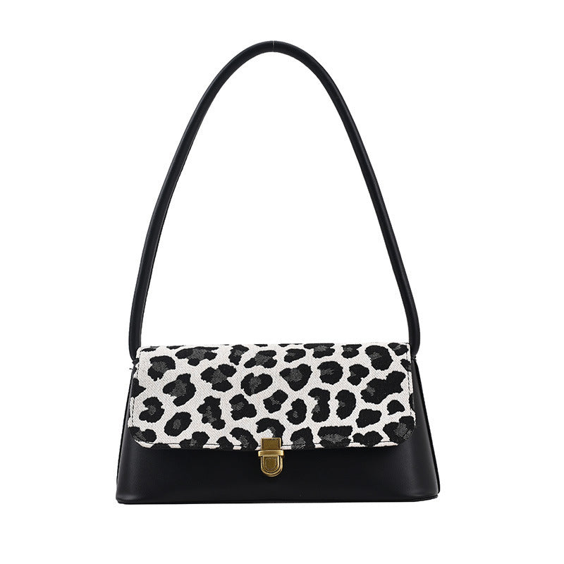 French Niche Damen Neue Mode Leopardenmuster Umhängetasche