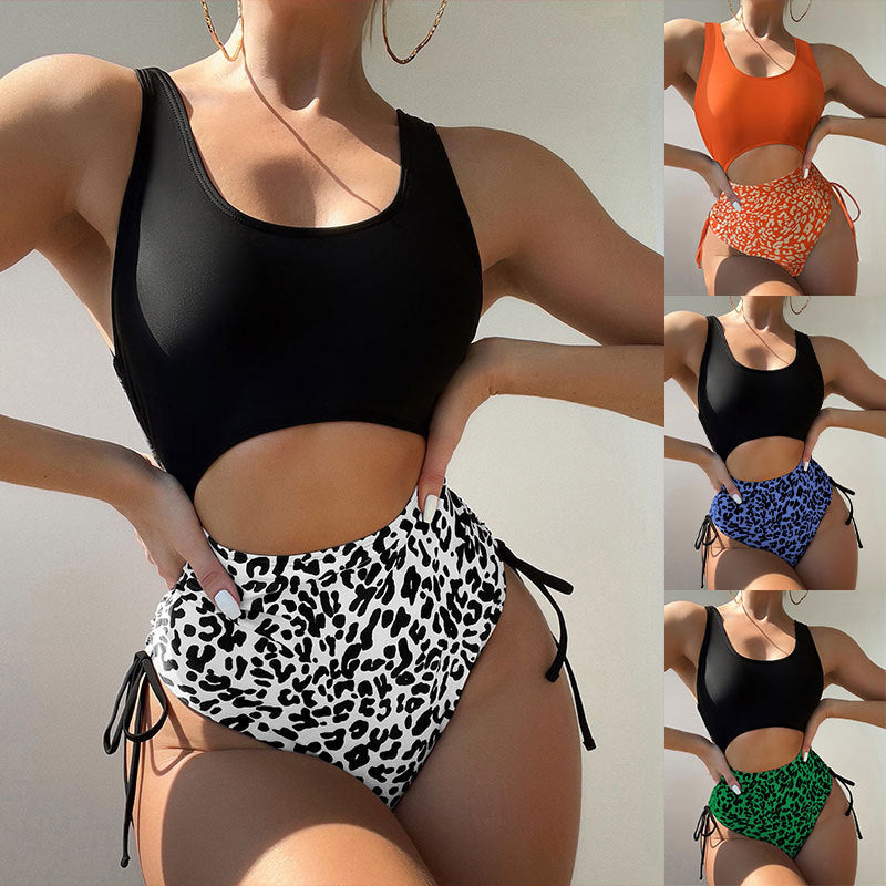 Bikini Leopard-Print Einteiliger Badeanzug Frauen