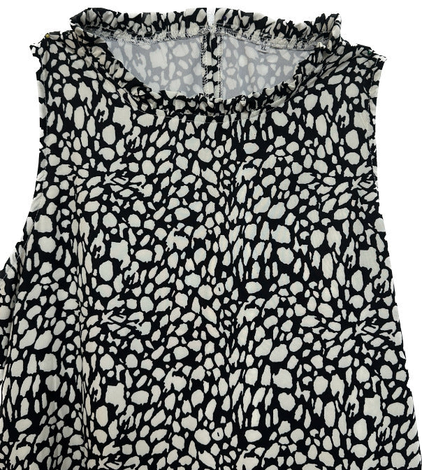 Minimalistisches Leopardenmuster Lässiges langes Kleid für Frauen