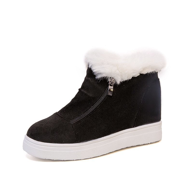 Leopardenmuster Frauen flache runde Zehe Baumwolle Schuhe