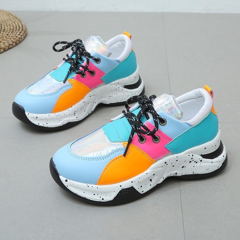 Leopard Print Turnschuhe Frauen Lace Up Walking Running Sportschuhe