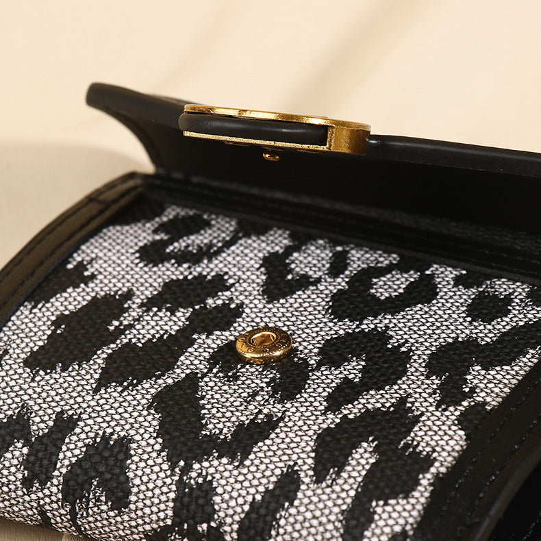 Neue Leopard Print Frauen Brieftasche Multi-Card-Slot Münze Geldbeutel All-in-One-Kupplung Karteninhaberin