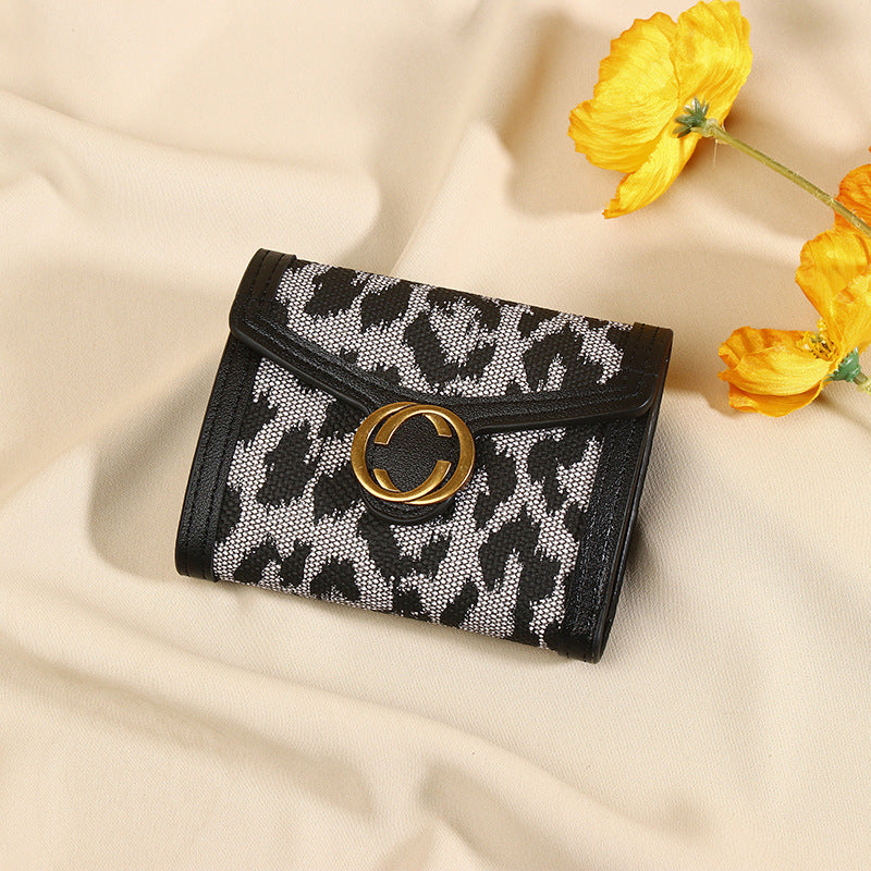 Neue Leopard Print Frauen Brieftasche Multi-Card-Slot Münze Geldbeutel All-in-One-Kupplung Karteninhaberin