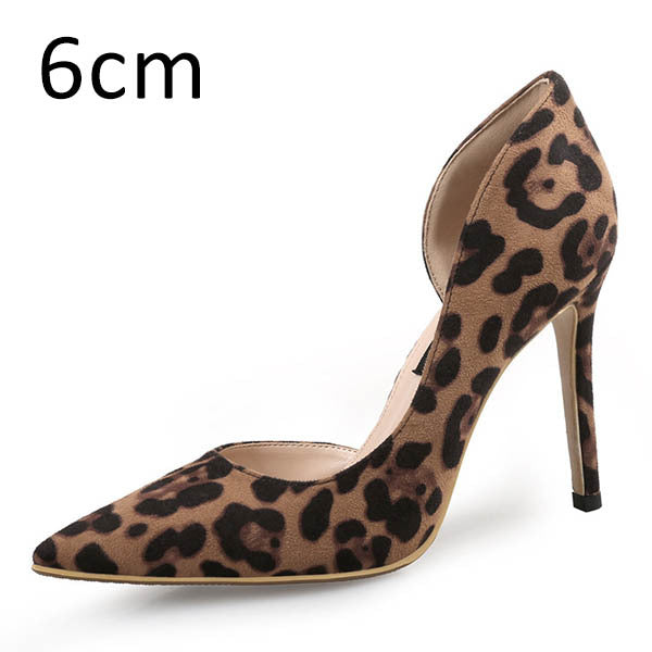 Leopardenmuster Spitze High Heels Stiletto Schuhe