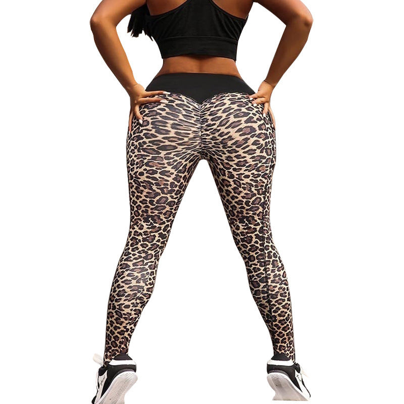 Hip Lifting Leopard Yoga Sport Leggings