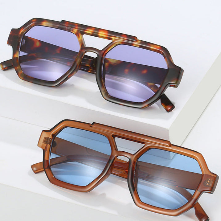 Polygon Double Beam Sonnenbrille Pilot Sunshade Sonnenbrille