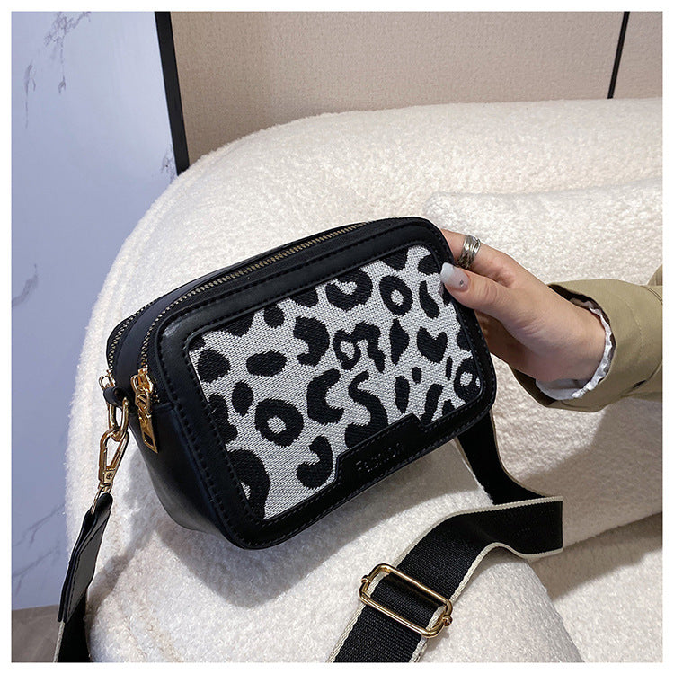 Damen Umhängetasche Leopard Print Messenger