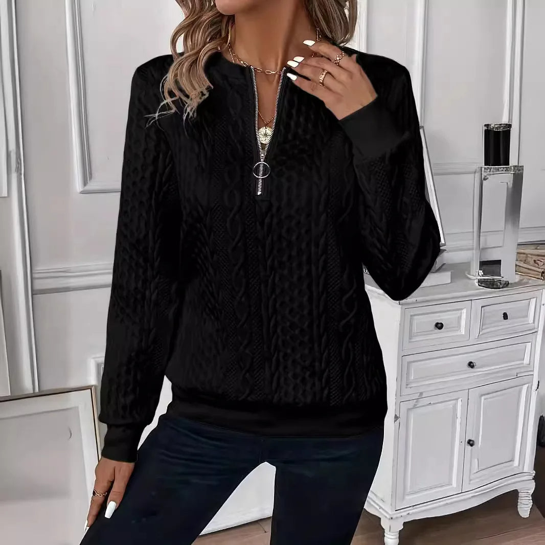 Modischer Pullover mit Reißverschluss für Komfort und Stil