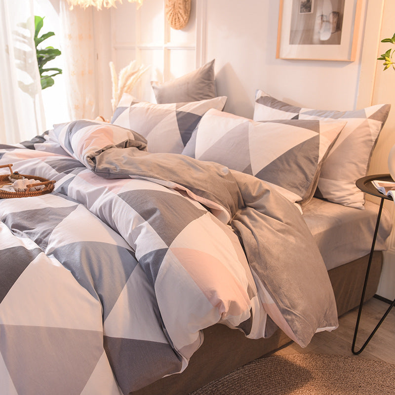 Fashion Student Sheet Set Decke Abdeckung Bettwäsche 4-teiliges Set