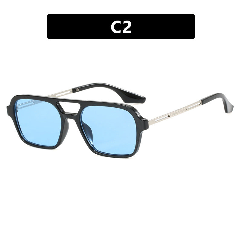 Neue Retro-Sonnenbrille mit quadratischem Rahmen für Männer