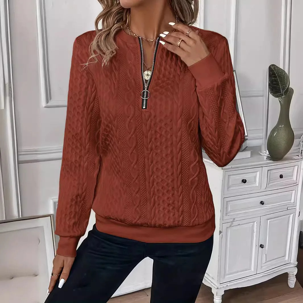 Modischer Pullover mit Reißverschluss für Komfort und Stil