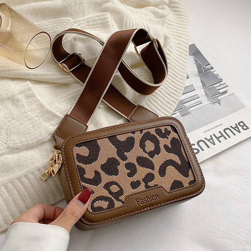 Damen Umhängetasche Leopard Print Messenger
