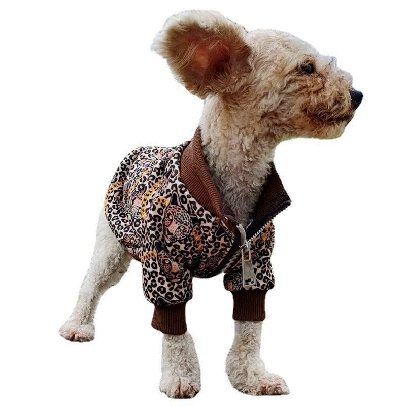 Spring And Autumn Clothes Leopard Print Dog