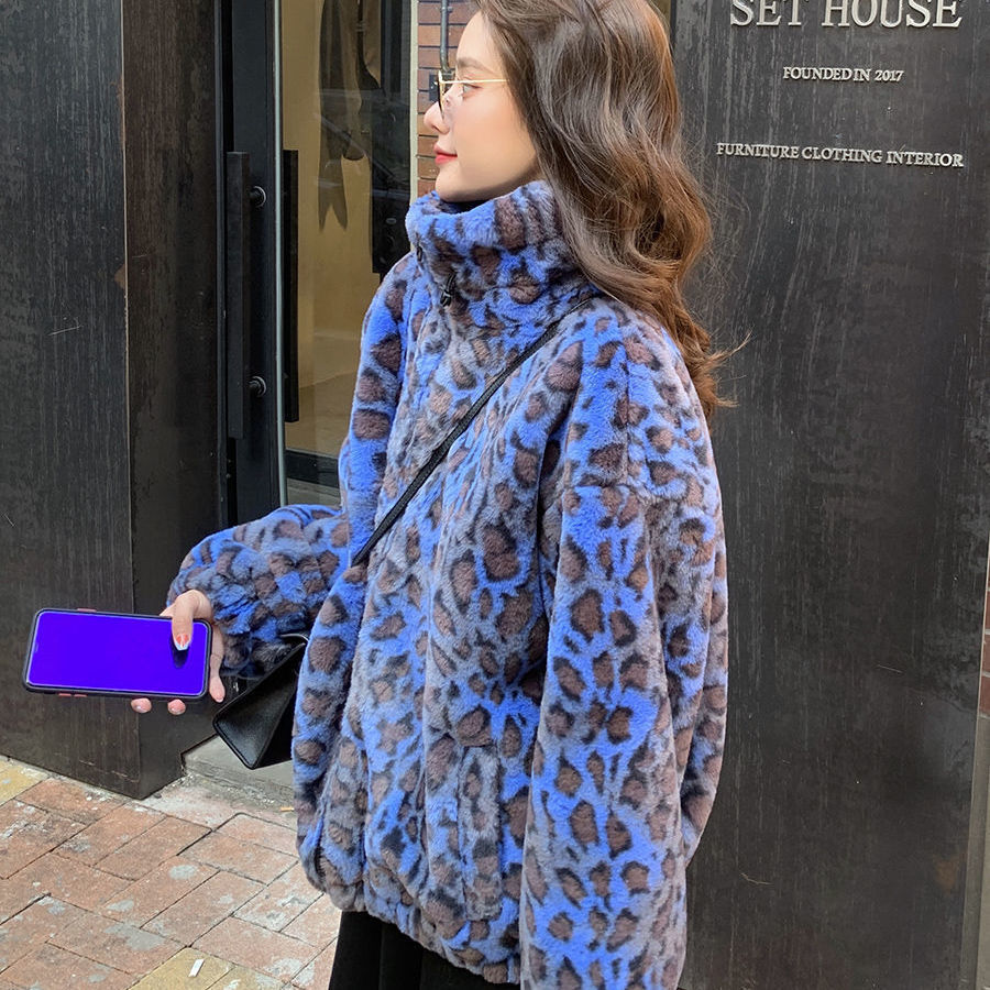 Hong Kong Leopard Lamb Plush Coat