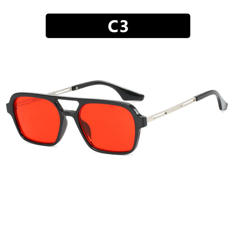 Neue Retro-Sonnenbrille mit quadratischem Rahmen für Männer