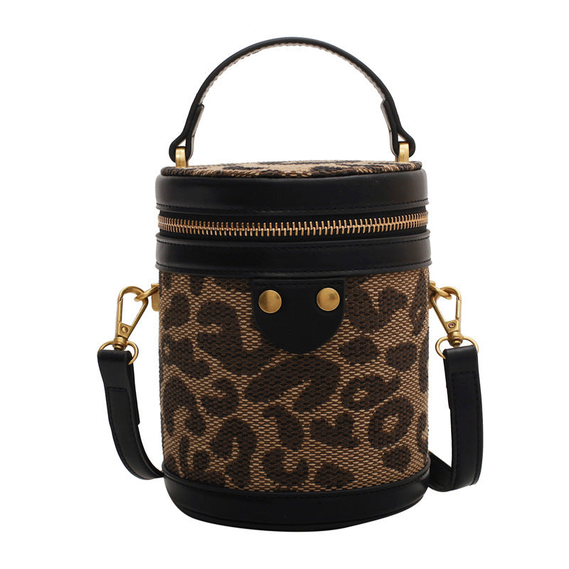 Ladies Winter Rivet Fashion Leopard Print Handbag