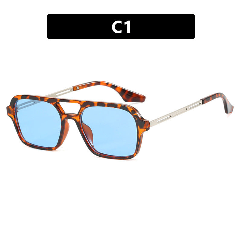 Neue Retro-Sonnenbrille mit quadratischem Rahmen für Männer