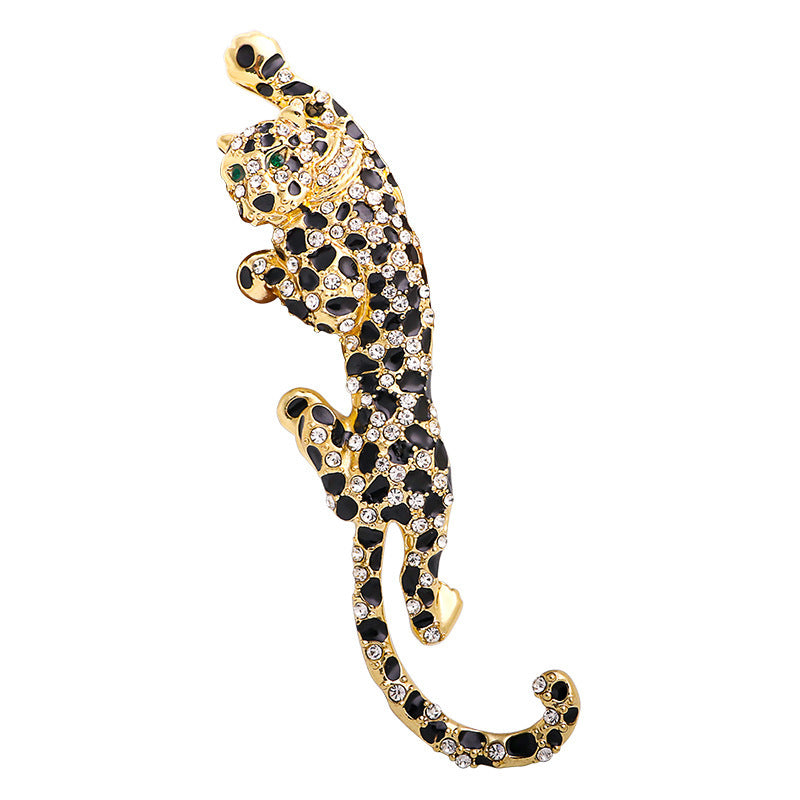 Mode Europäischer und Amerikanischer Stil Leopard Zubehör Corsage Unisex Brosche Diamant Brosche Schmuck Pin Legierung Zubehör