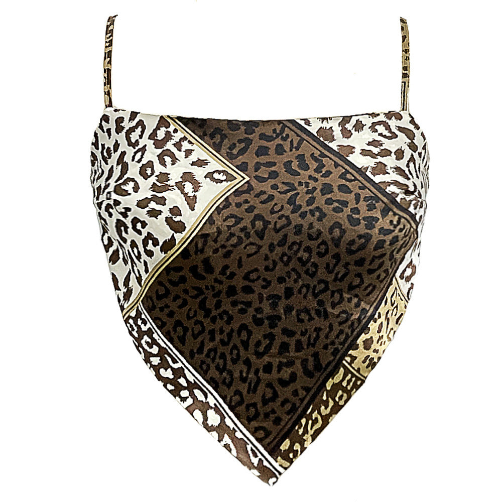 Women's Printed Camisole Leopard Print Shirt Top