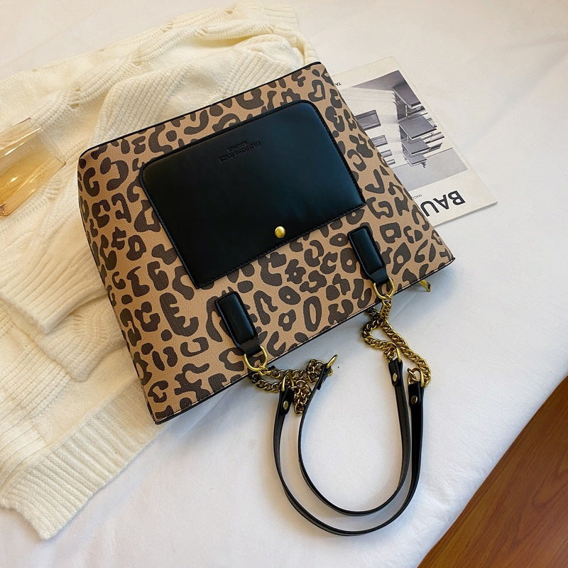 Leopardenmuster Herbst Schulter Achsel Tasche