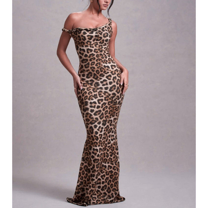 Leopard Print Summer Bodycon Dress