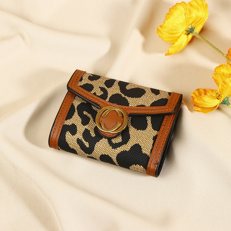 Neue Leopard Print Frauen Brieftasche Multi-Card-Slot Münze Geldbeutel All-in-One-Kupplung Karteninhaberin