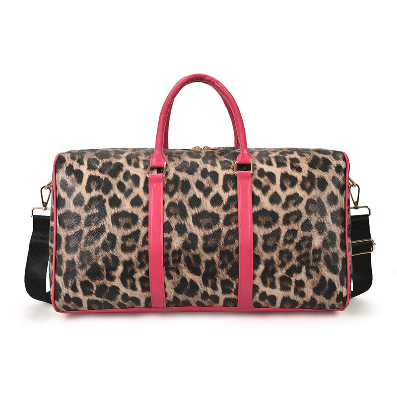 Große Kapazität Leopard Print Kontrast Tote Tasche Schulter Turnbeutel